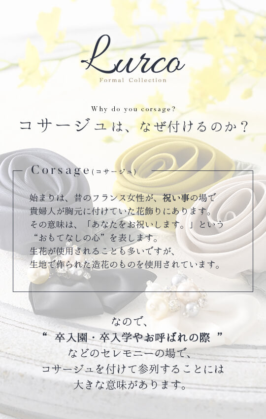 エレガントに華やぐ ワンポイントリボン風ブローチ<52-163003>