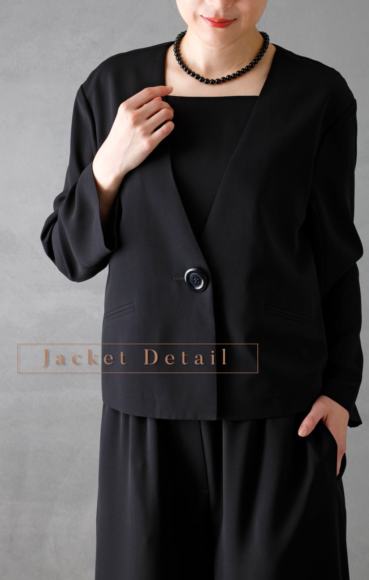 【New/自宅で洗える】夏用2Pパンツスーツ ブラックフォーマル 洗える 前開き 春秋対応 9-11号 /M-L <26-401002>