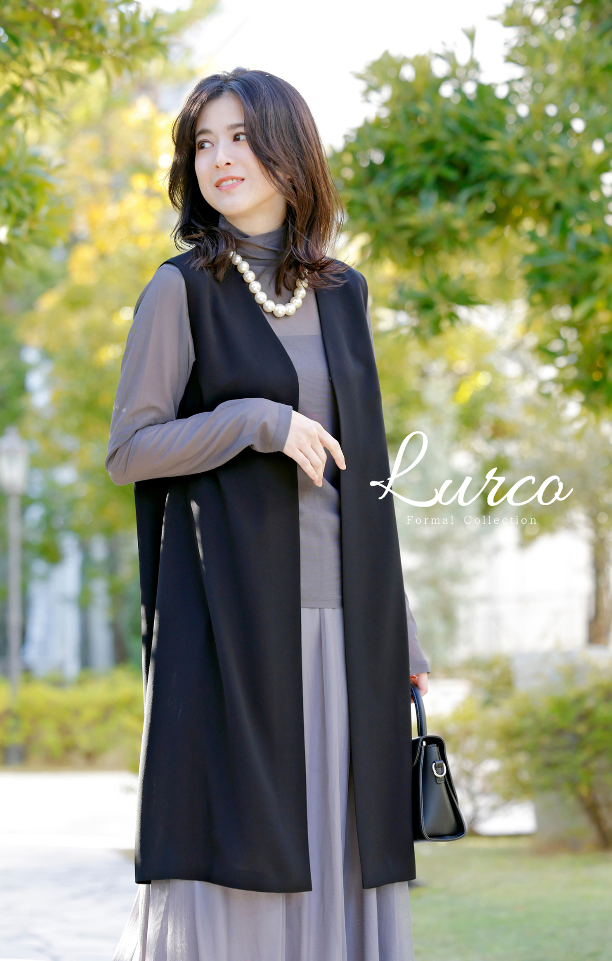 【Formaless Black®(フォーマレス ブラック®)】< 自宅で洗える>ジレジャケットパンツスーツ ブラックフォーマル 洗える  M･L･LL<56-401004>