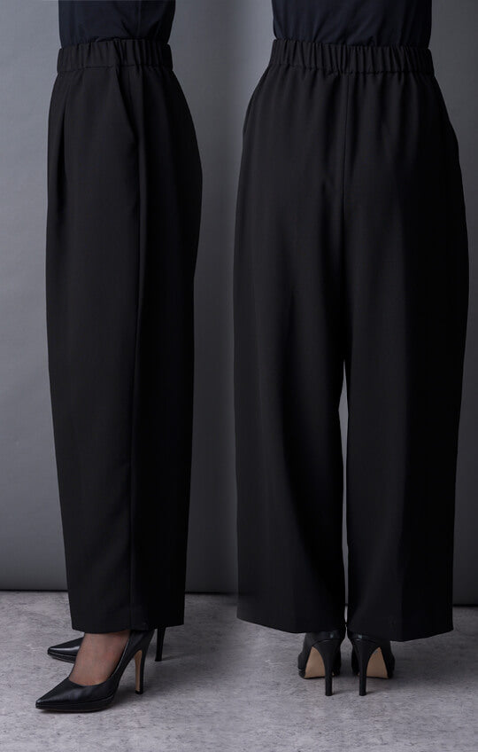 MARK & LOA ブラック フレアパンツ 40 Formaless Black®(フォーマレス ブラック®)】< 自宅で洗える&gt