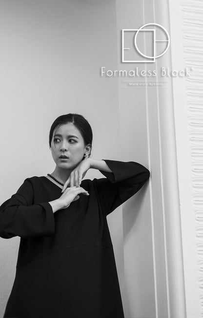 【Formaless Black®(フォーマレス ブラック®)】< 自宅で洗える/選べるデザイン>フレアワンピースorBOXワンピースブラックフォーマル 洗える ロング丈 フリーサイズ <32-313008>