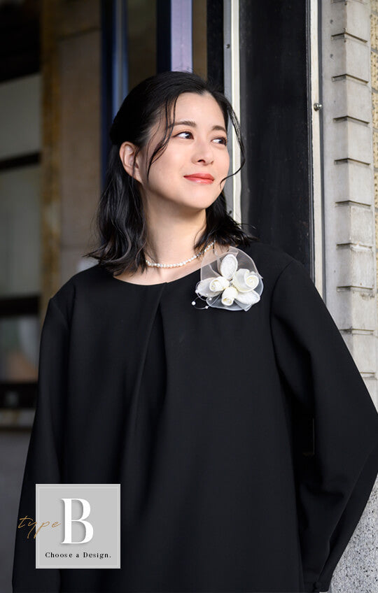【Formaless Black®(フォーマレス ブラック®)】< 自宅で洗える/選べるデザイン>フレアワンピースorBOXワンピースブラックフォーマル 洗える ロング丈 フリーサイズ <32-313008>