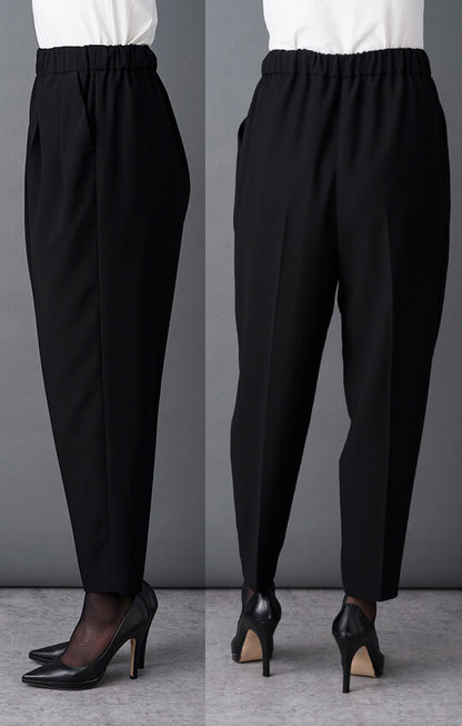 【Formaless Black®(フォーマレス ブラック®)】< 自宅で洗える> ケープデザインパンツスーツ ブラックフォーマル 洗える テーパードパンツ 9･11号/M･L <54-321023>