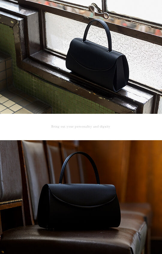 【日本製】立体感を活かした美しいフォルム ブラックフォーマルバッグ<lily02>